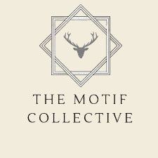 Logo of The Motif Collective with a deer silhouette in a geometric frame on a white background.